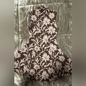 Zara Brown and Cream Floral Dress. Used only once